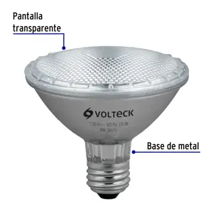 Lámpara de halógeno 75 W tipo PAR 30, en caja, Volteck