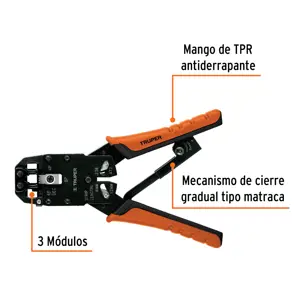 Truper Pinza ponchadora, 3 módulos