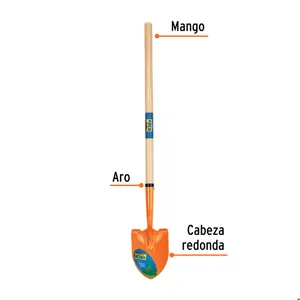 Pala redonda para niños con mango de 30