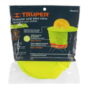 Truper Protector solar plegable para casco, verde con reflejante