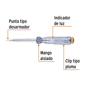 Probador de circuitos de corriente alterna 14 cm, Truper