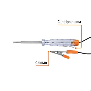 Truper Probador de circuitos de corriente directa 14 cm c/caimán