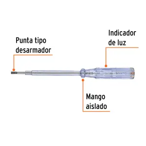 Probador de circuitos de corriente alterna 19 cm, Truper