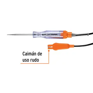 Truper Probador de circuitos de corriente directa 20 cm, c/caimán