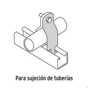 Abrazadera para perfil monocanal de 1 1/2