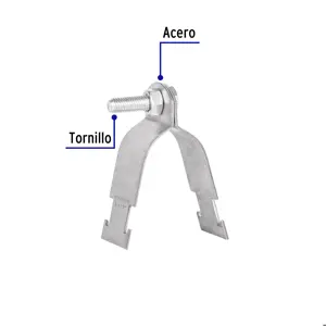 Abrazadera para perfil monocanal de 1 1/2