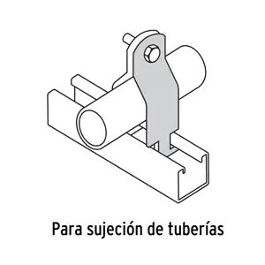 Abrazadera para perfil monocanal de 1