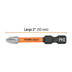 Estuche con 5 puntas de cruz PH2 de impacto largo 2