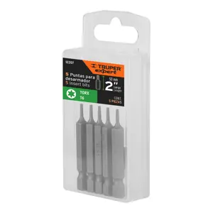 Estuche con 5 puntas torx T6 largo 2