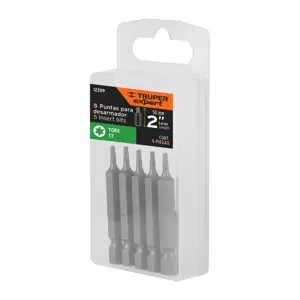 Estuche con 5 puntas torx T7 largo 2