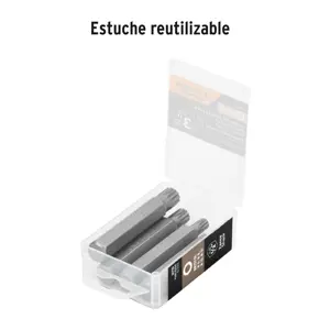 Estuche con 4 puntas brístol combinadas largo 3