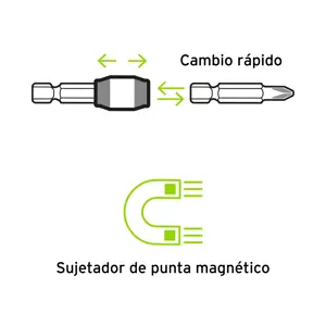 Adaptador de 75 mm magnético para puntas, Expert