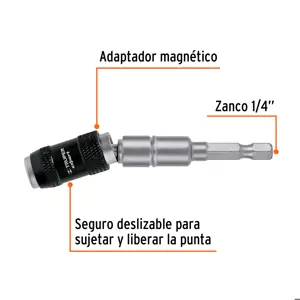 Adaptador articulado de 90 mm magnético para puntas, Expert