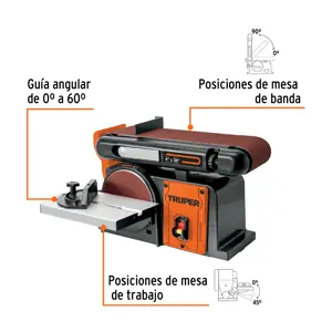 Lijadora de banda y disco 4 x 6