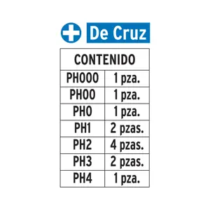 Juego de 12 puntas de cruz combinadas largo 2