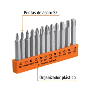 Juego de 12 puntas de cruz combinadas largo 2