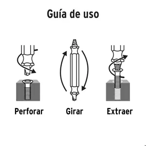 Blíster con 3 puntas extractoras de tornillos, Truper