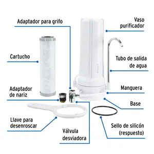 Pura P Truper Purificador De Agua Sobre Tarja Foset