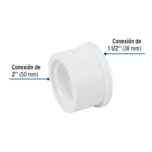 Reducción bushing de PVC 2 x 1-1/2