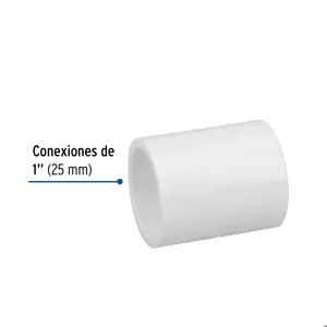 Cople de PVC cédula 40 de 1