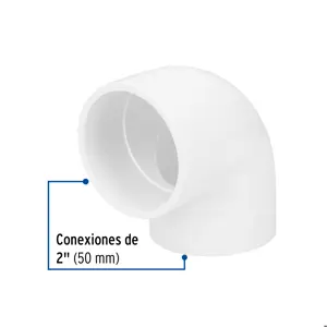 Codo 90° de PVC de 2