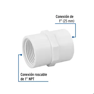 Adaptador hembra de PVC 1