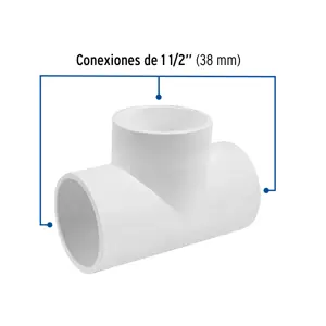 Tee sencilla de PVC 1-1/2