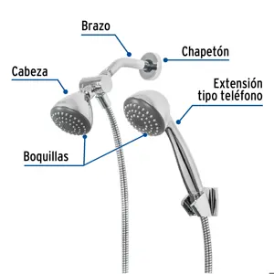 Regadera 3-1/4