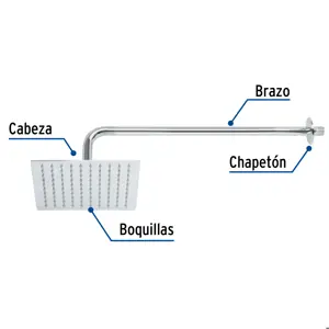 Foset Regadera cromo 8