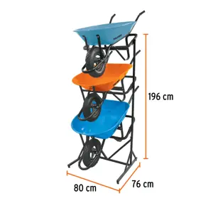 Rack para 3 carretillas estibadas, Truper