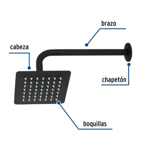 Foset Regadera cuadrada 6