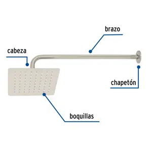 Foset Regadera cuadrada 8