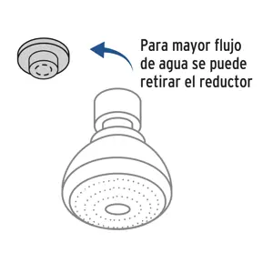 Foset Regadera redonda de ABS 2-1/2