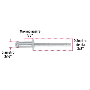 Fiero Bolsa con 50 remaches 3/16
