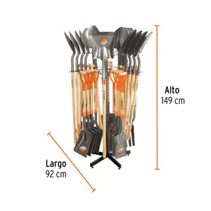 Rack giratorio para palas y bieldos, Truper