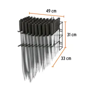 Rack para machetes, Truper