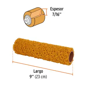 Felpa para rodillo PVC 9