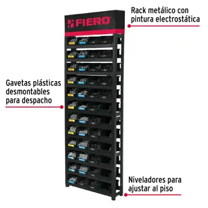 Rack modular para tornillos c/48 gavetas s/producto, Fiero