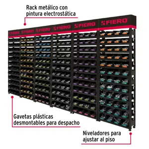 Fiero Rack modular con tornillos, 288 gavetas