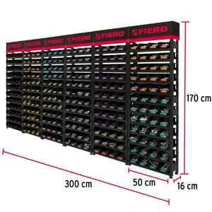 Fiero Rack modular con tornillos, 288 gavetas