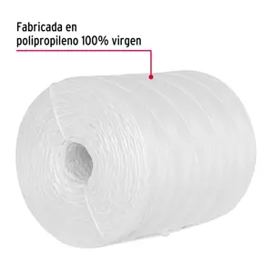 Fiero Rollo de rafia de 2045 m color blanco calibre 2.2 g/m