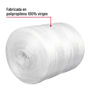 Fiero Rollo de rafia de 1125 m color blanco calibre 3.8 g/m