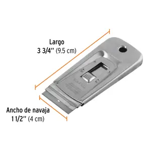 Raspador de acero inoxidable con cuchillas de 1-1/2