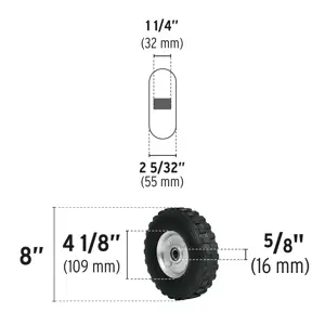 Rueda de hule sólido 8