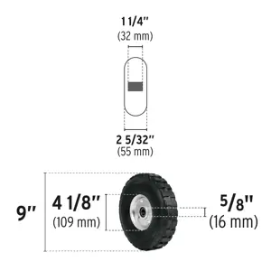 Rueda de hule sólido 9