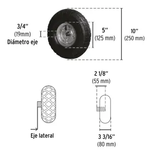 Revolvedora de cemento a gasolina 160 L, 1/2 saco, Pretul