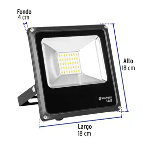 Reflector delgado de LED 20 W luz de día, Volteck