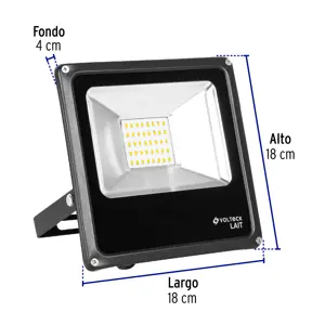 Reflector delgado de LED 20 W luz cálida, Volteck