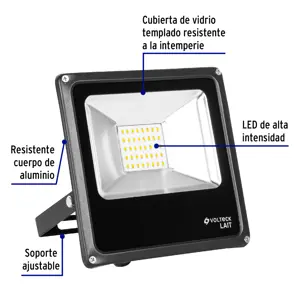 Reflector delgado de LED 20 W luz cálida, Volteck