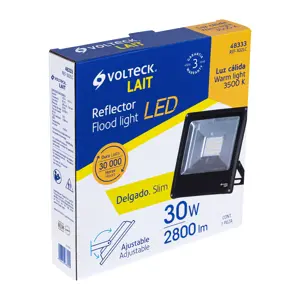 Reflector delgado de LED 30 W luz cálida, Volteck